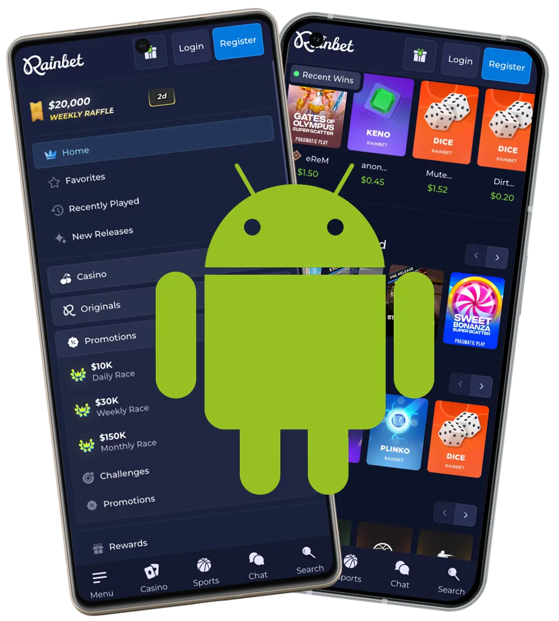 Rainbet download app on Android